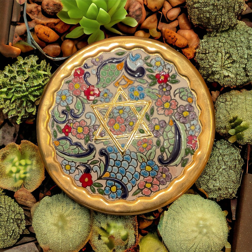 Jewish Decorative Plate With Star Of David